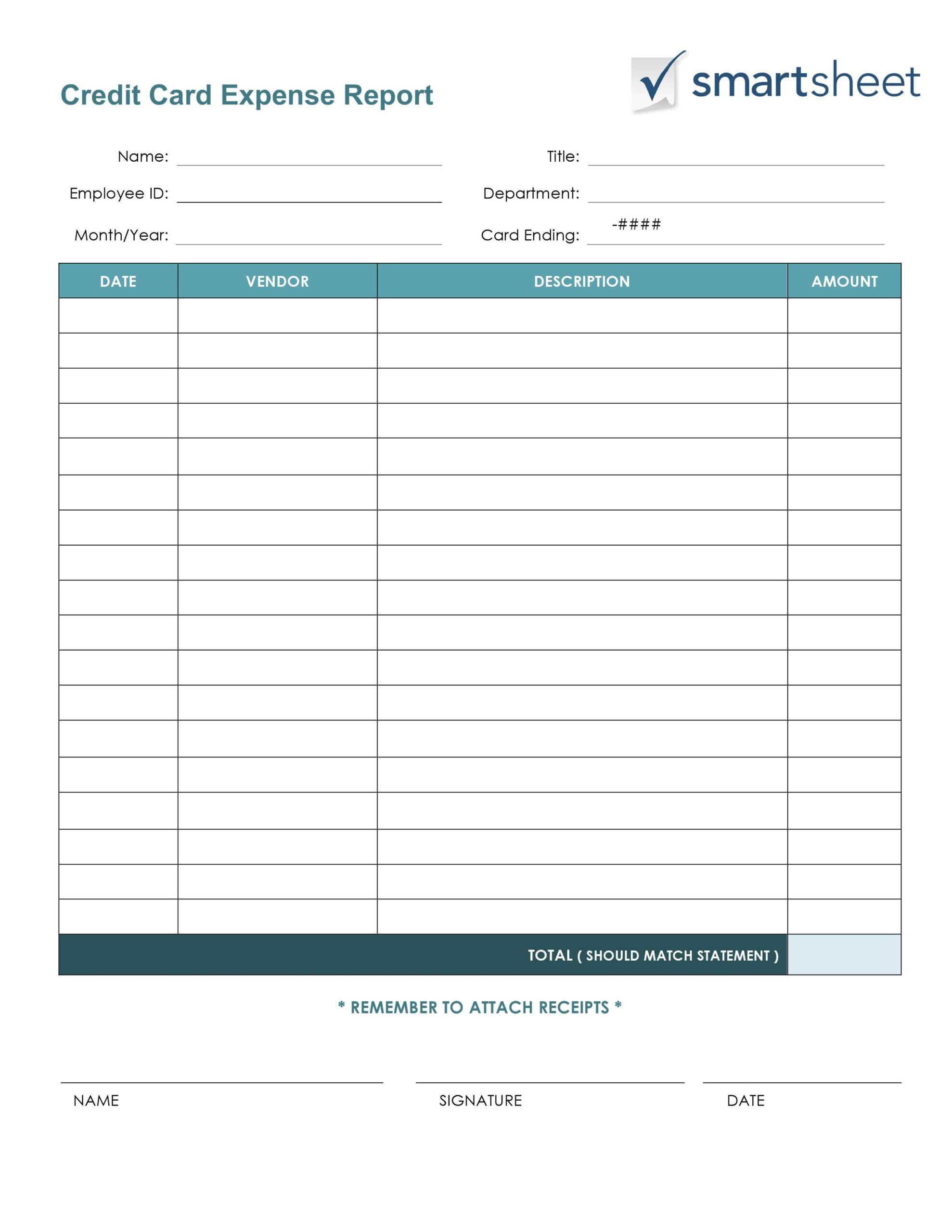 Employee Expense Report Template | 11+ Free Docs, Xlsx & Pdf Throughout Credit Card Statement Template Excel