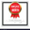 Employee Of The Month Certificate Template Pertaining To Employee Of The Month Certificate Template With Picture