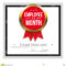 Employee Of The Month Certificate Template Stock Vector Intended For Employee Of The Month Certificate Templates