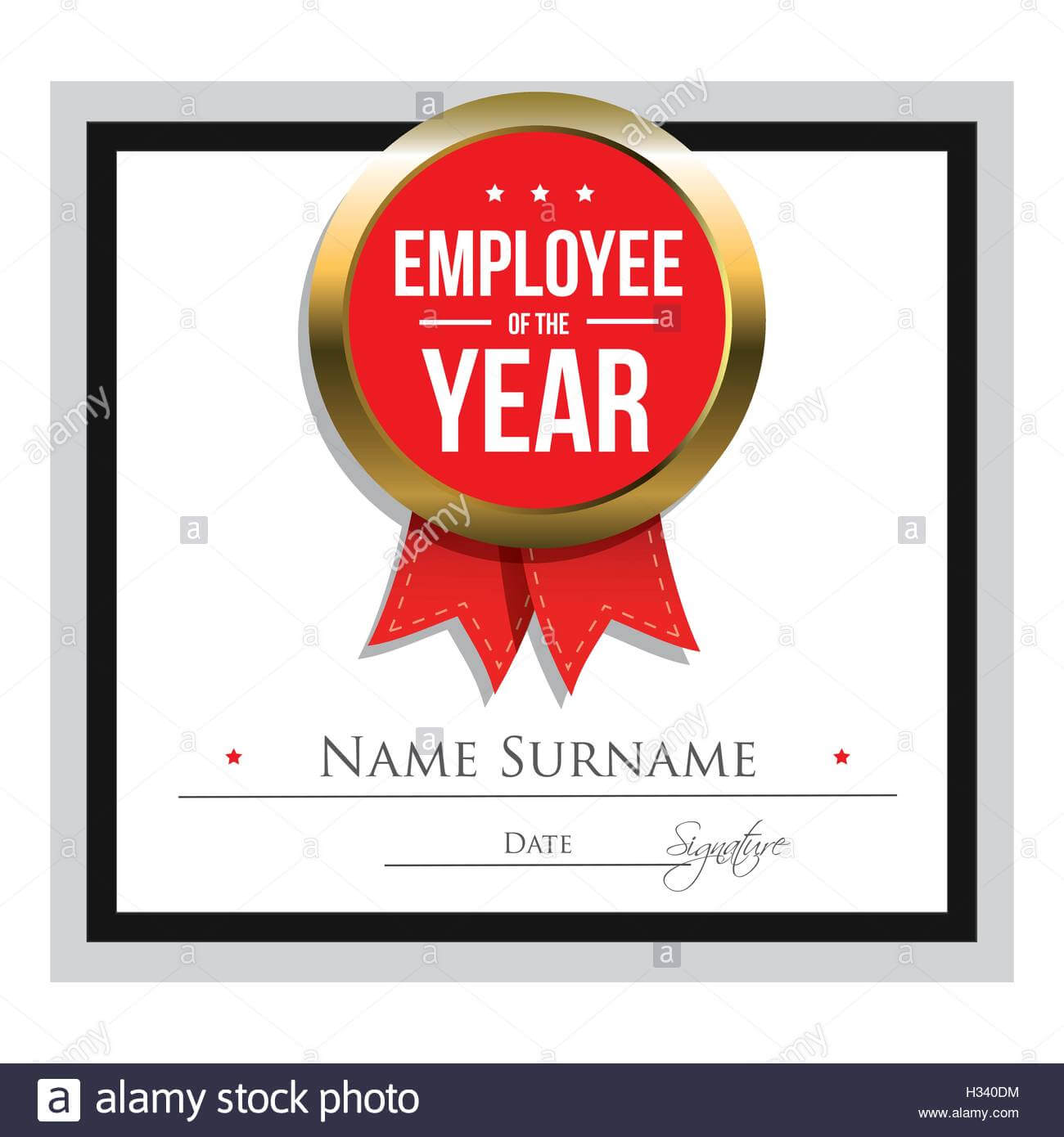 Employee Of The Year Certificate Template Stock Vector Art With Star Of The Week Certificate Template