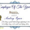 Employee Of The Year Certificate Template Update234 Com For Borderless Certificate Templates
