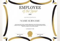 Employee Of The Year Editable Template Editable Award intended for Employee Of The Year Certificate Template Free