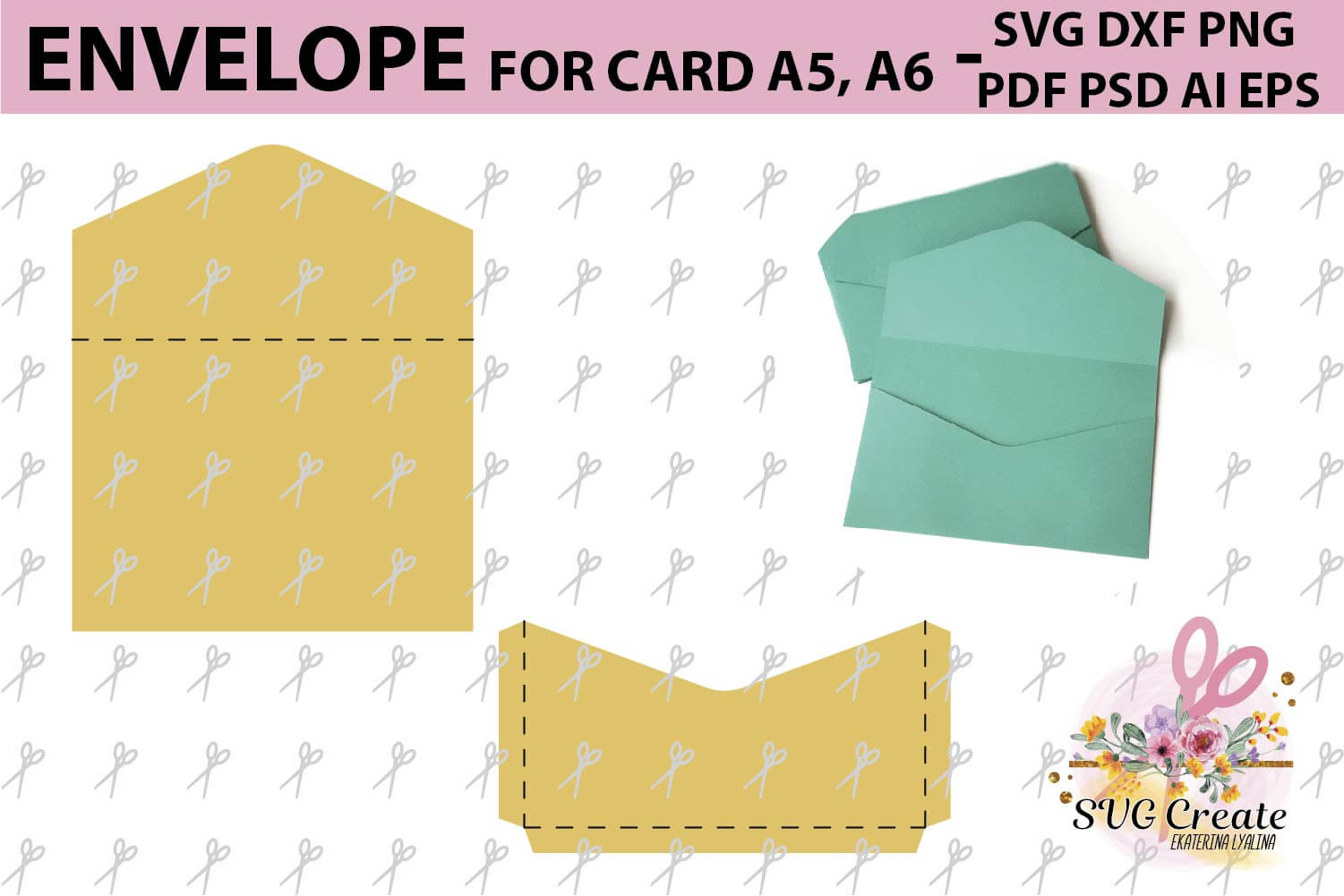 Envelope Template, Svg Printable Pdf Diy Digital Throughout Envelope Templates For Card Making