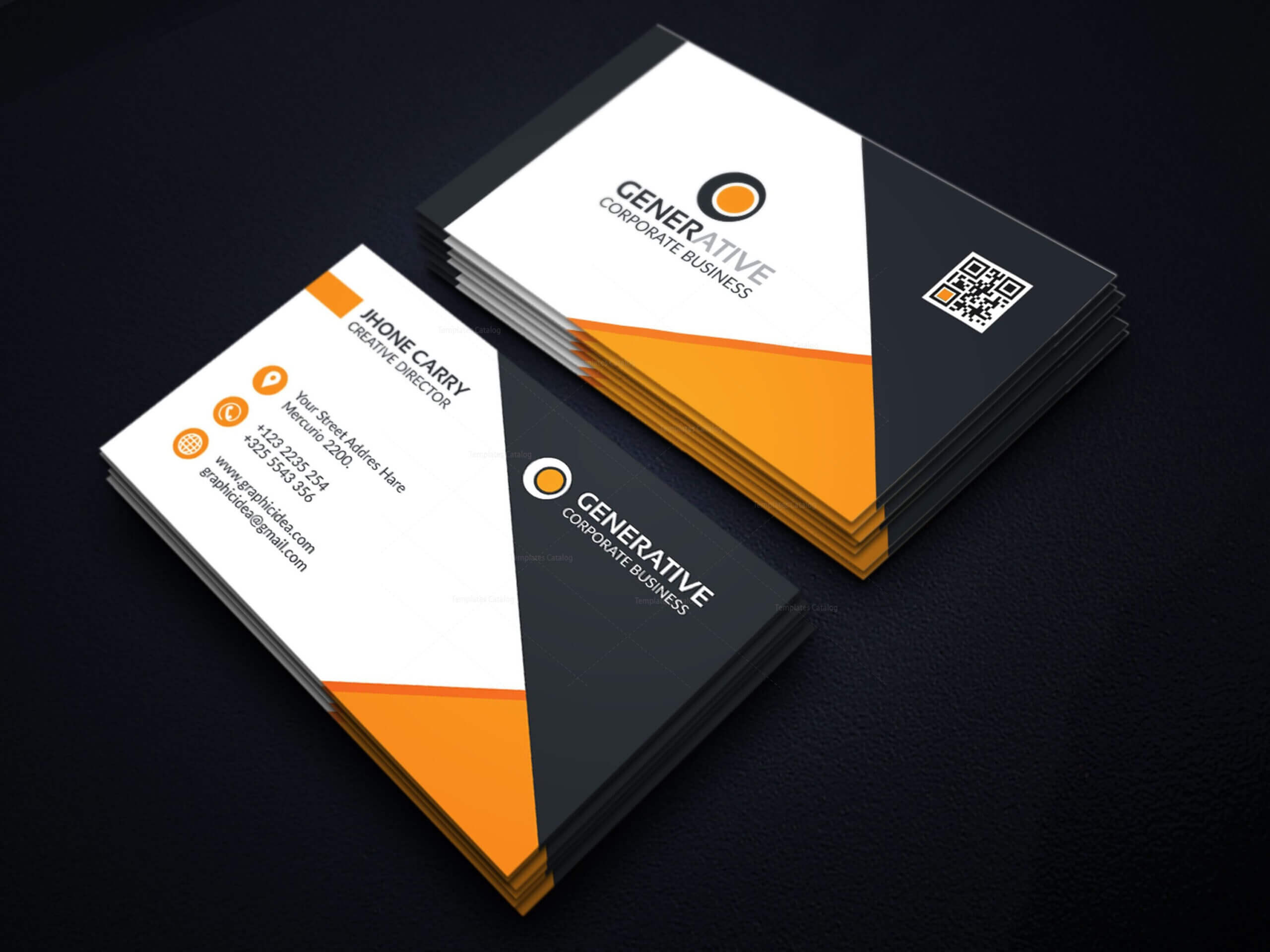Eps Creative Business Card Design Template 001596 Within Designer Visiting Cards Templates