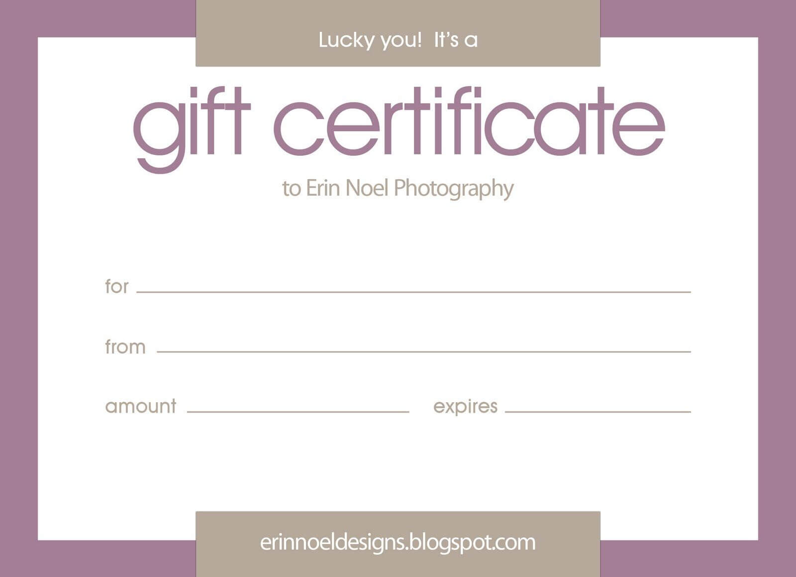 Erin Noel Designs: Gift Certificates! | Gift Certificate In Gift Certificate Template Publisher