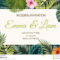 Exotic Tropical Jungle Wedding Event Invitation Stock Vector Pertaining To Event Invitation Card Template