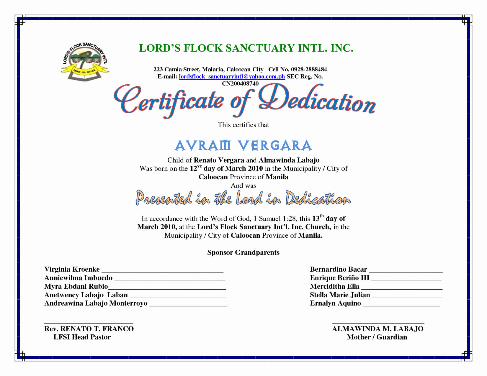 F096280 30 Baby Dedication Certificate Templates In Baby Dedication Certificate Template