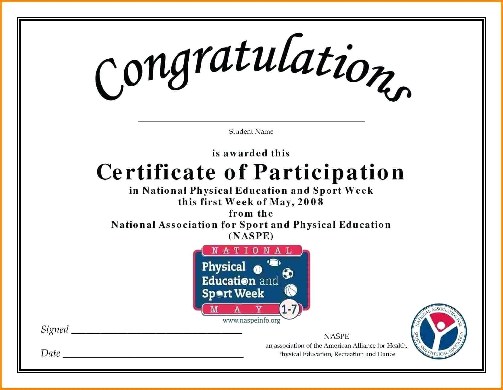🥰free Printable Certificate Of Participation Templates (Cop)🥰 With Congratulations Certificate Word Template