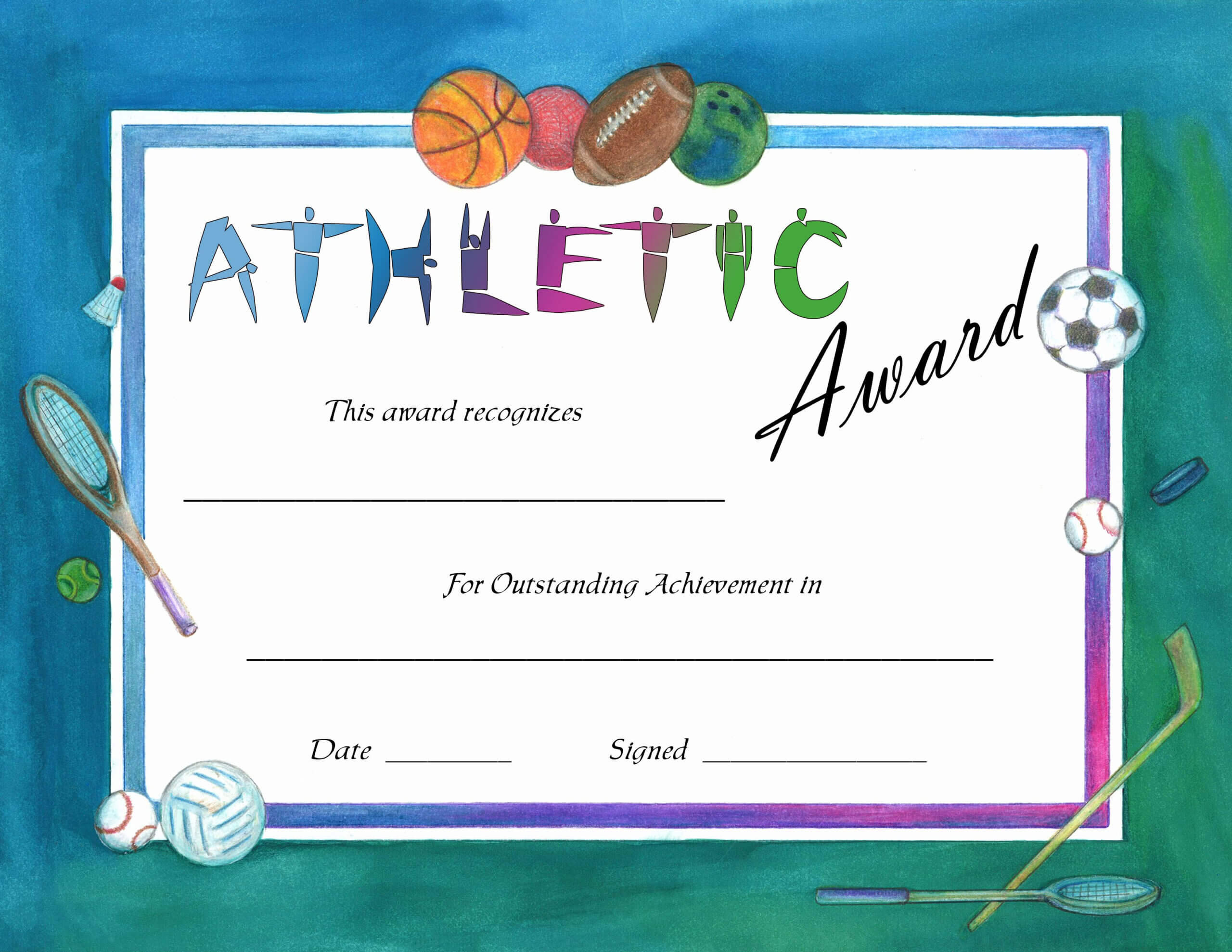 F264F Certificates Templates For Word And Sports Day Throughout Athletic Certificate Template