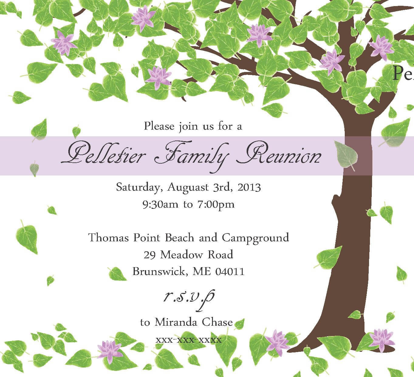 Family Reunion Invitationlittlebopress On Etsy | Reunion Pertaining To Reunion Invitation Card Templates