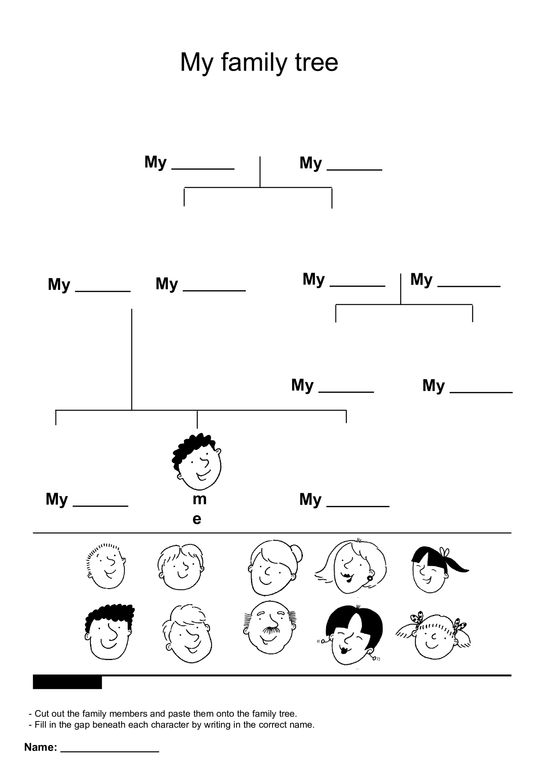 Family Tree Children | Templates At Allbusinesstemplates Regarding Powerpoint Genealogy Template