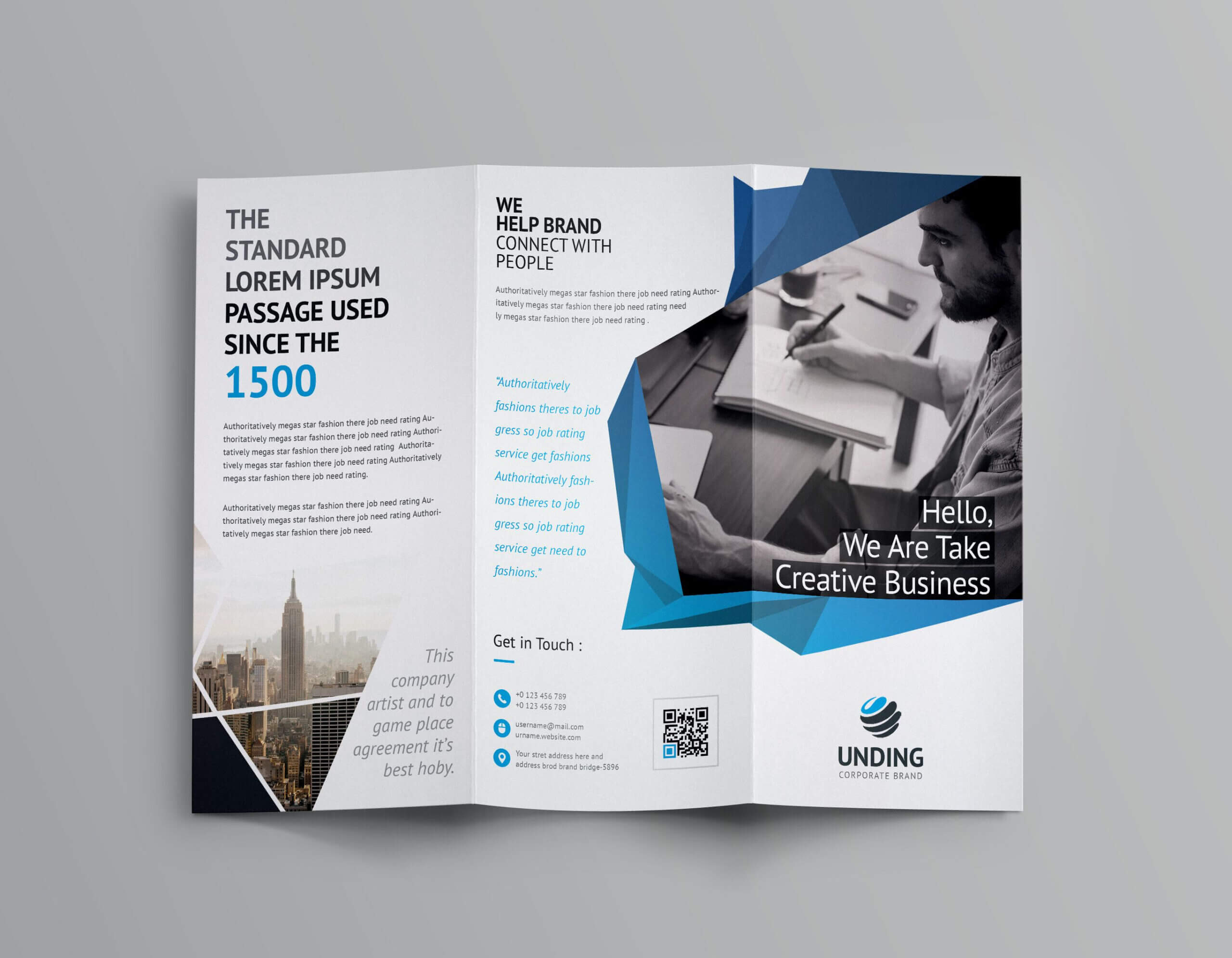 Fancy Business Tri Fold Brochure Template | Brochure Within Fancy Brochure Templates