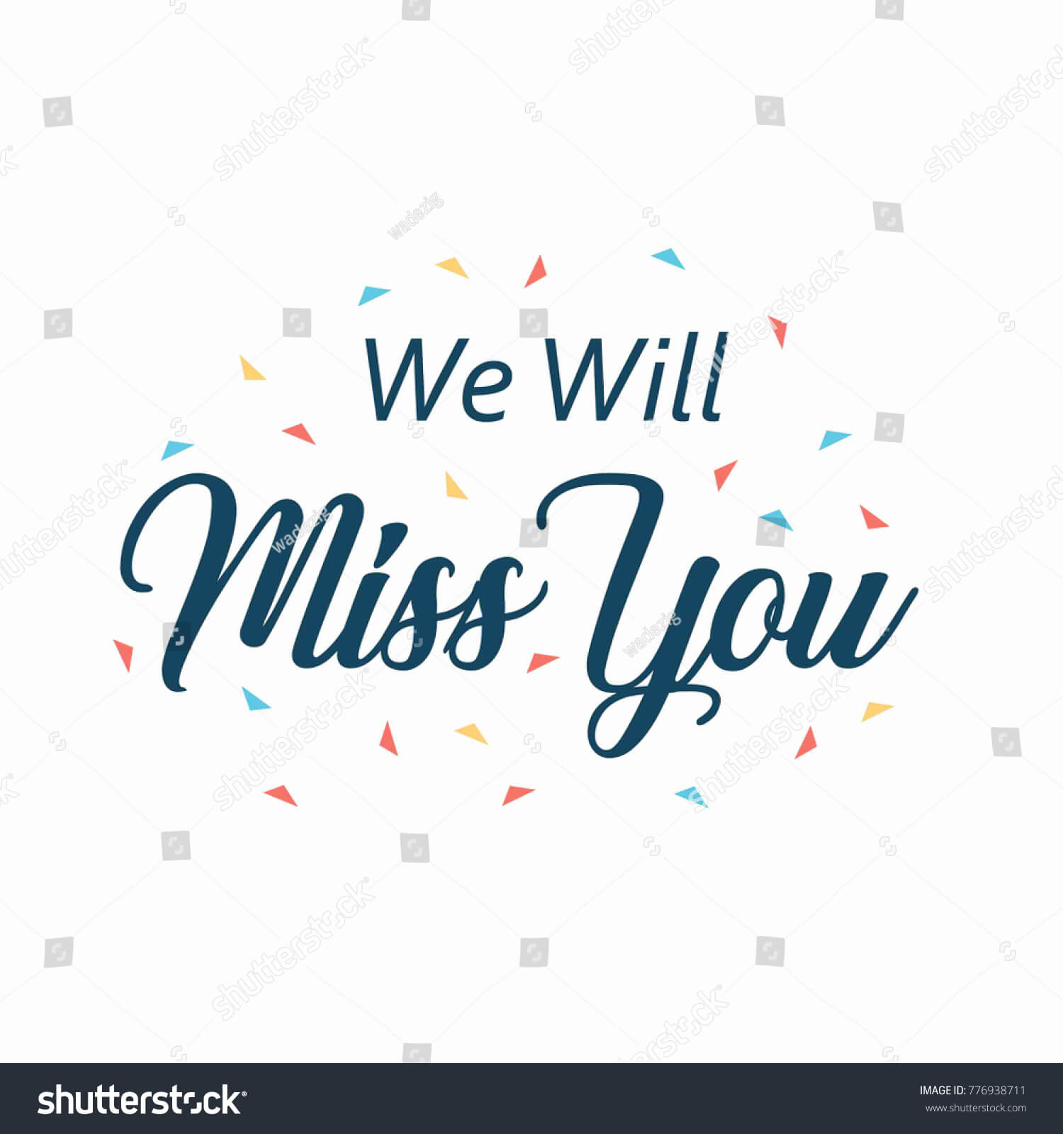Farewell Card We Will Miss You Stock Vector (Royalty Free Within Goodbye Card Template
