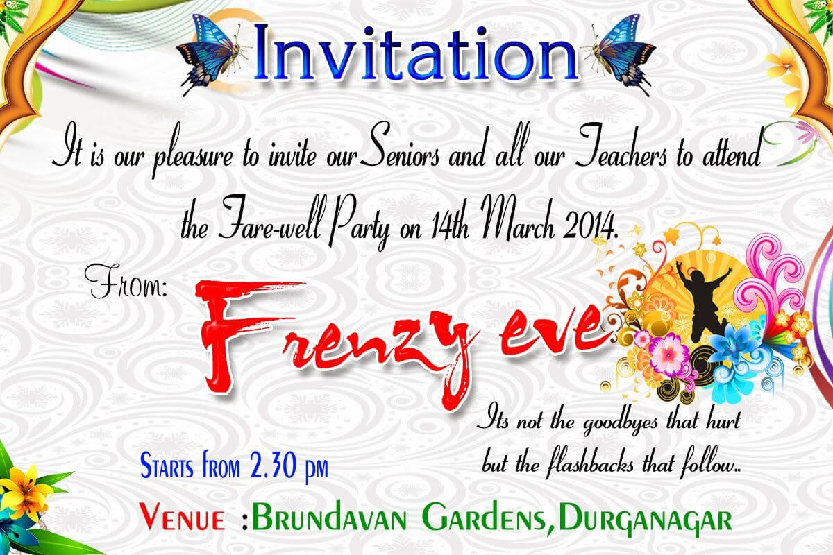 Farewell Party Invitation Cards Designs Images In 2020 For Farewell Invitation Card Template