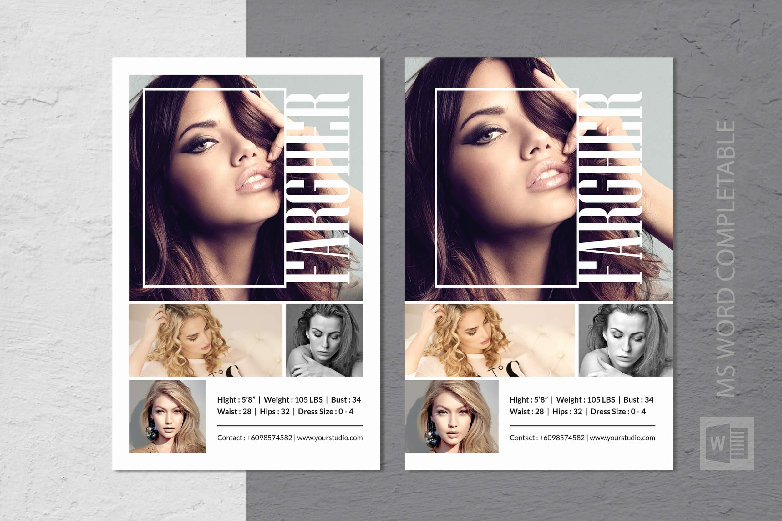 Fashion Modeling Comp Card Template Within Free Model Comp Card Template