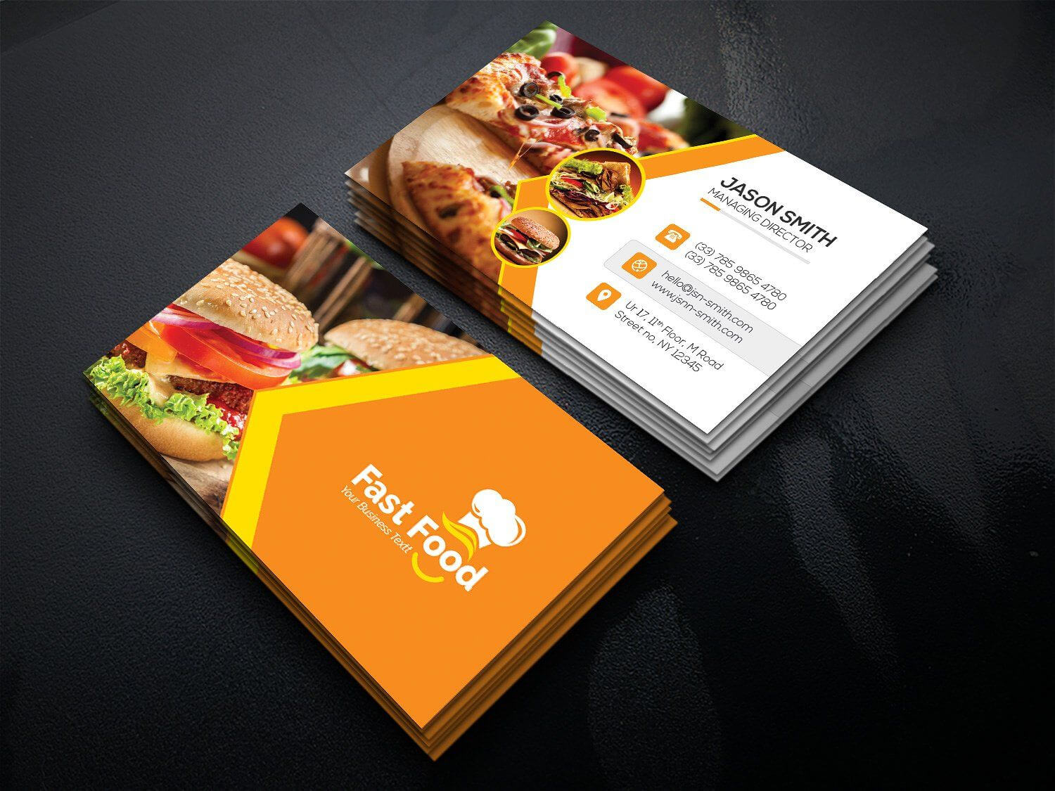 Fast Food Business Cardgenerous Art2 On @creativemarket Throughout Food Business Cards Templates Free