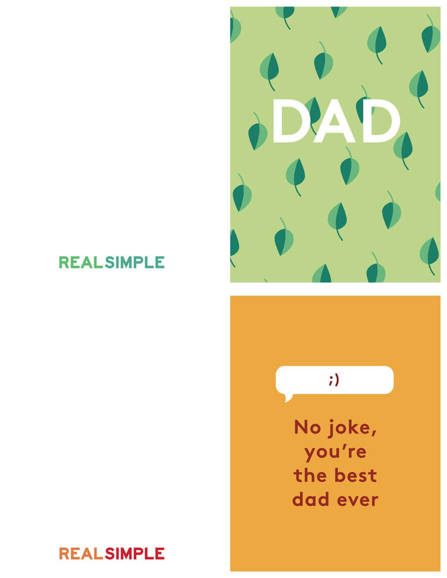 Father's Day Printable Cards | Real Simple | Real Simple With Fathers Day Card Template
