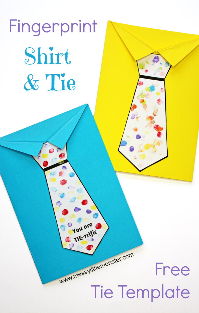 Father's Day Tie Card (With Free Printable Tie Template Within Fathers Day Card Template