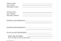 Fillable Birth Certificate Template For Translation - Fill with regard to Birth Certificate Translation Template