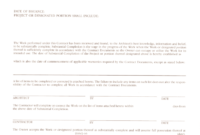 Fillable Online Certificate Of Substantial Completion Fax inside Certificate Of Substantial Completion Template