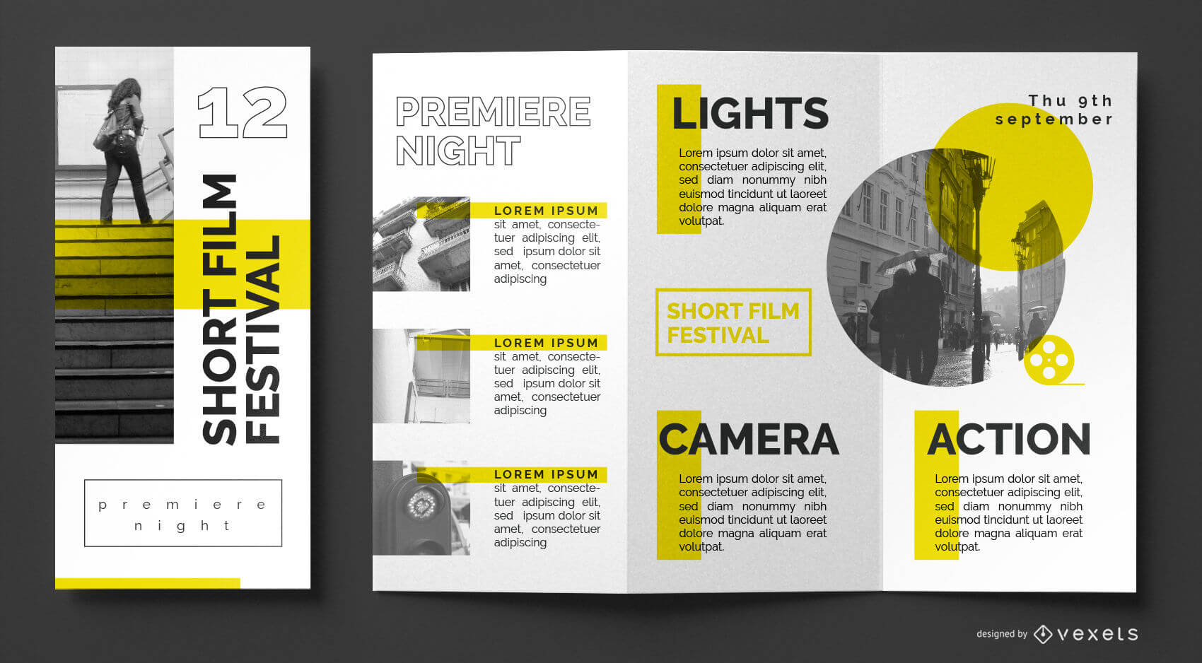 Film Festival Brochure Template - Vector Download Within Film Festival Brochure Template