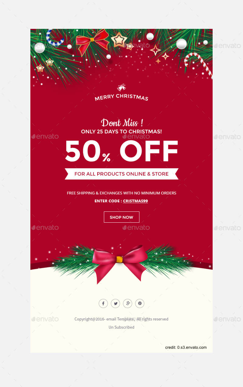 Finding The Right Holiday Greetings Email Template - Mailbird In Holiday Card Email Template