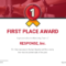 First Place Award Certificate Template Within Academic Award Certificate Template