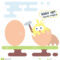Flat Illustration Of Newborn Chicken. Easter Card Template In Easter Chick Card Template