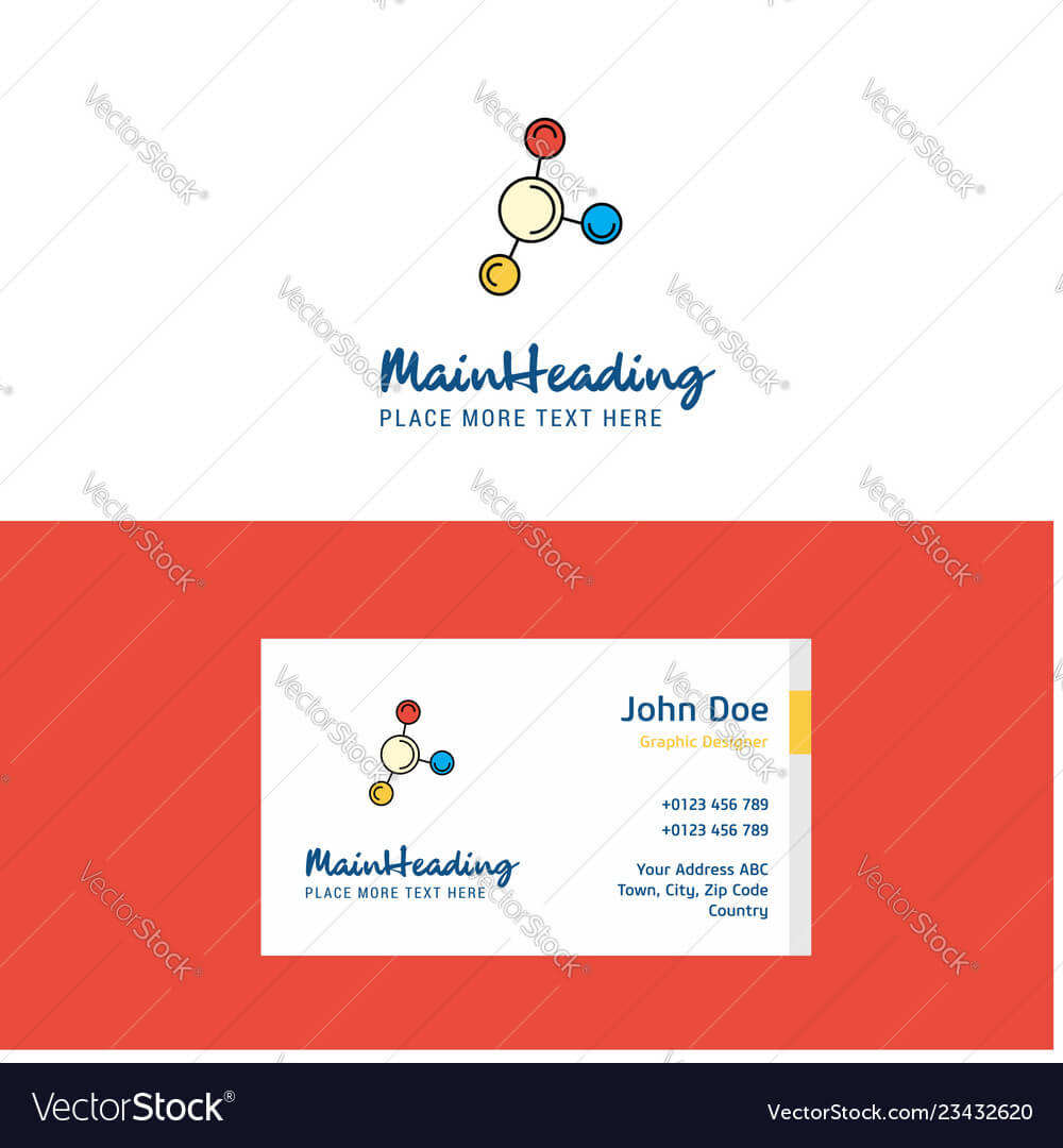 Flat Networking Logo And Visiting Card Template Vector Image On Vectorstock Throughout Networking Card Template