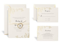 Floral Gold Wedding Invitation Kitcelebrate It pertaining to Celebrate It Templates Place Cards