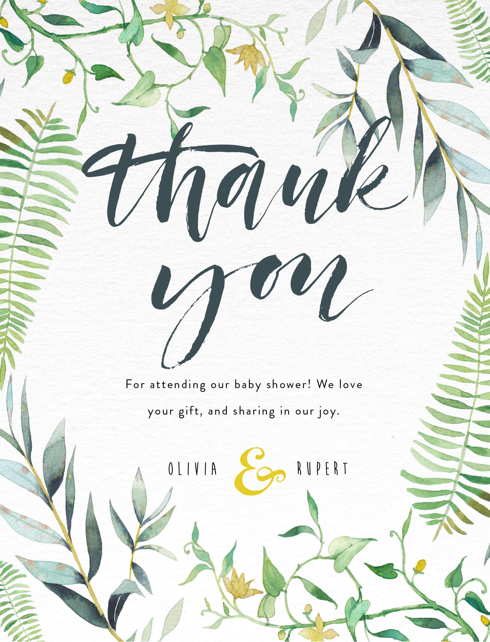 Floral Thank You | Digital Printing | Baby Shower Thank You Regarding Template For Baby Shower Thank You Cards