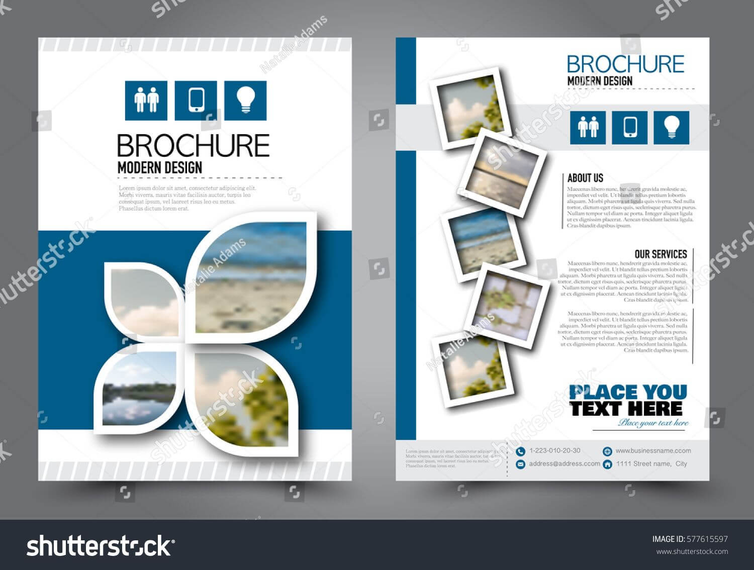 Flyer Design. Business Brochure Template. Annual Report Within One Page Brochure Template