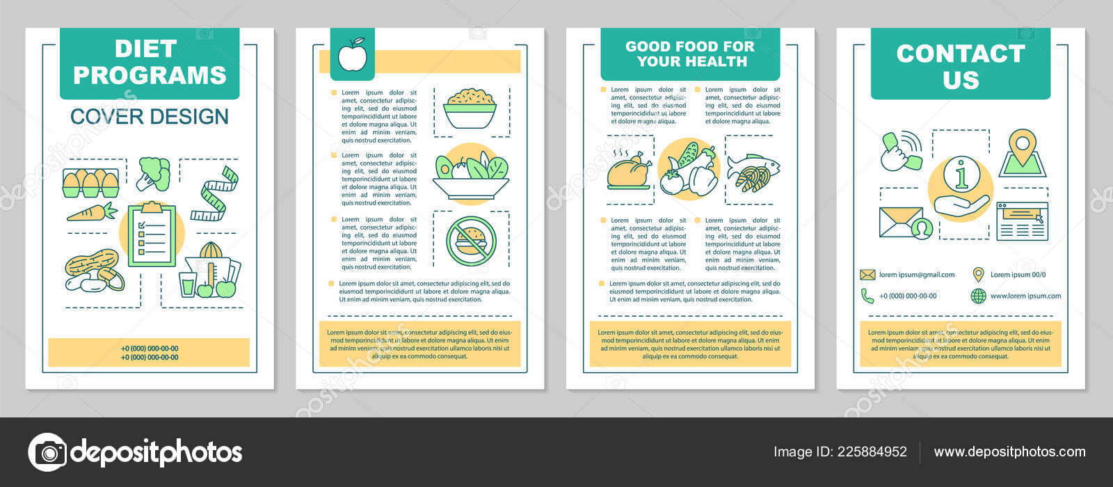 Food Magazine Layout Templates | Healthy Nutrition Brochure Regarding Nutrition Brochure Template