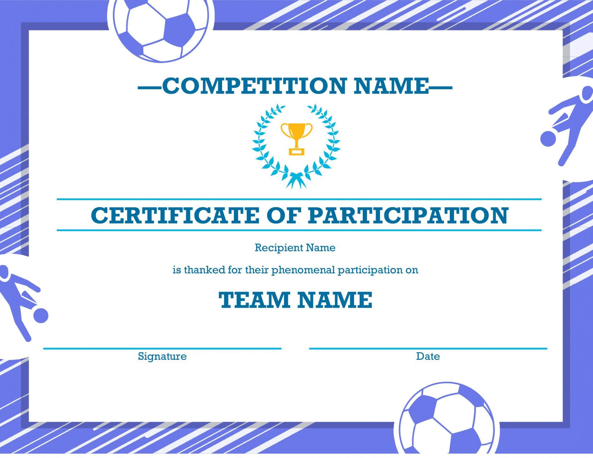 Four Sports Awards Certificate Sport Award Certificate Pertaining To Sports Award Certificate Template Word