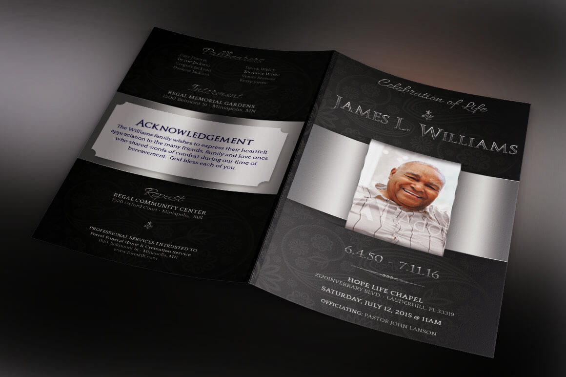 Free 32+ Remarkable Funeral Brochure Design Samples In Word In Memorial Brochure Template