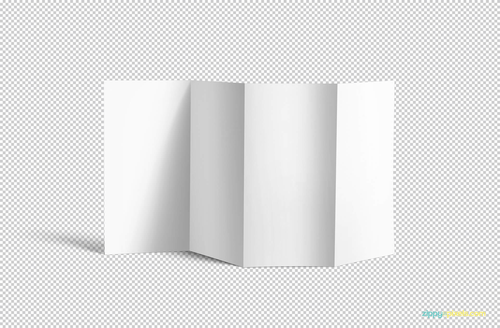 Free 4 Fold Brochure Mockup | Zippypixels For 4 Fold Brochure Template Word