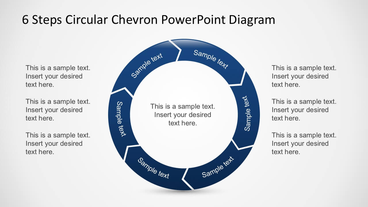 Free 6 Steps Circular Chevron Powerpoint Diagram With Regard To Powerpoint Chevron Template