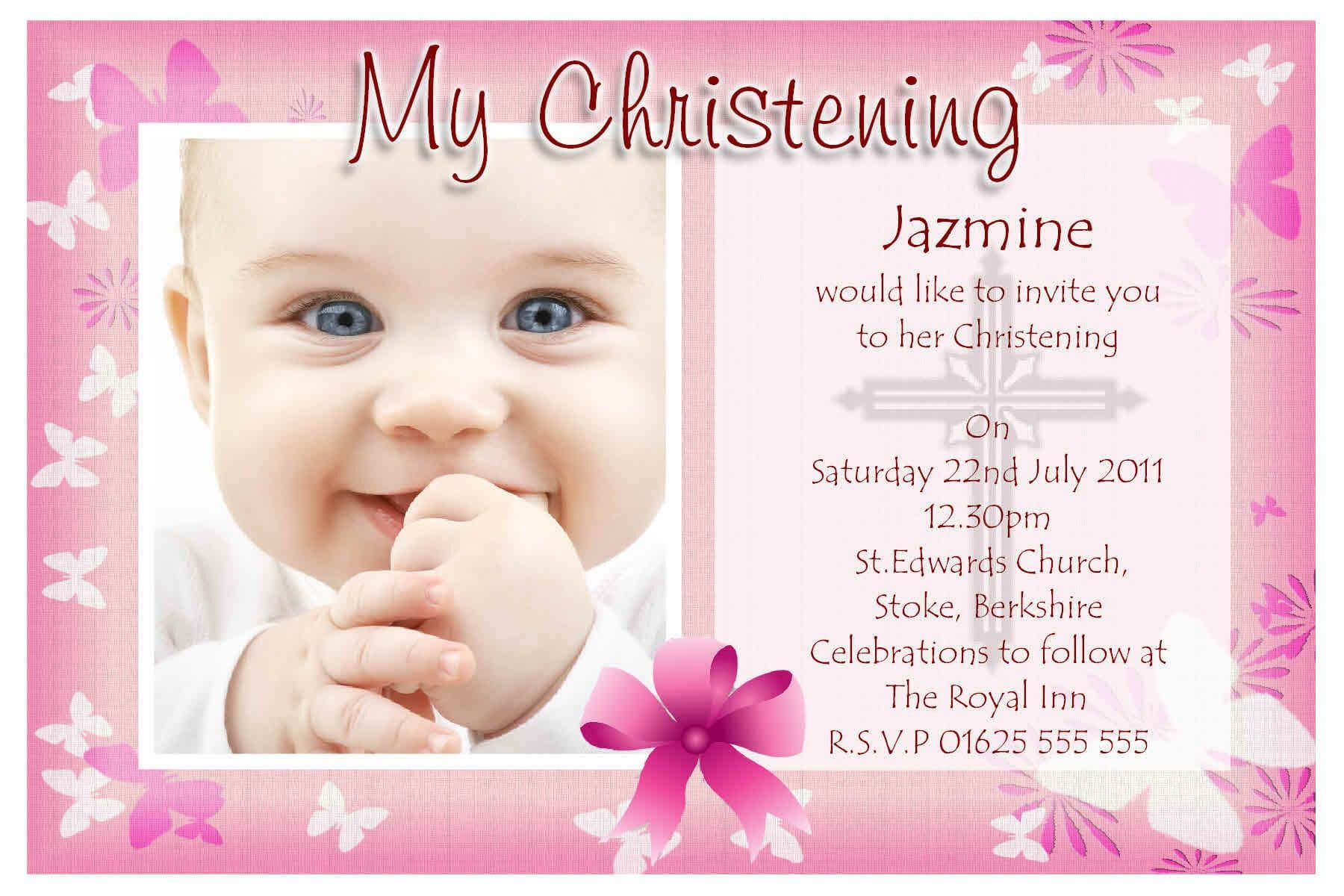 Free Baptism Invitation Templates Printable | Christening For Free Christening Invitation Cards Templates