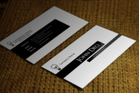 Free Black And White Business Card Template regarding Call Card Templates