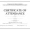 Free Blank Certificate Templates | Attendance Certificate regarding Attendance Certificate Template Word
