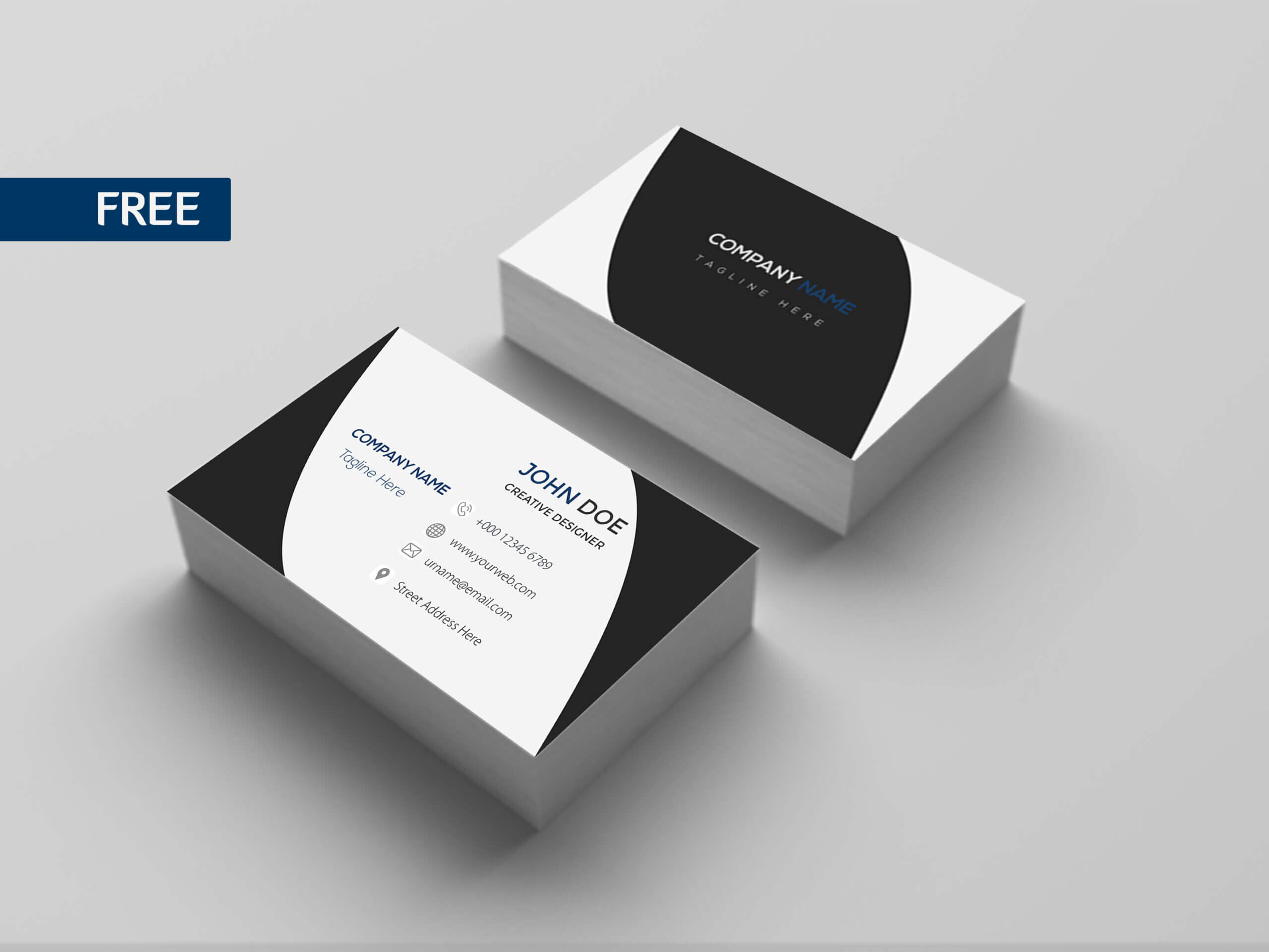 Free Business Card Template (05)Syeda Junia On Dribbble With Regard To Free Bussiness Card Template