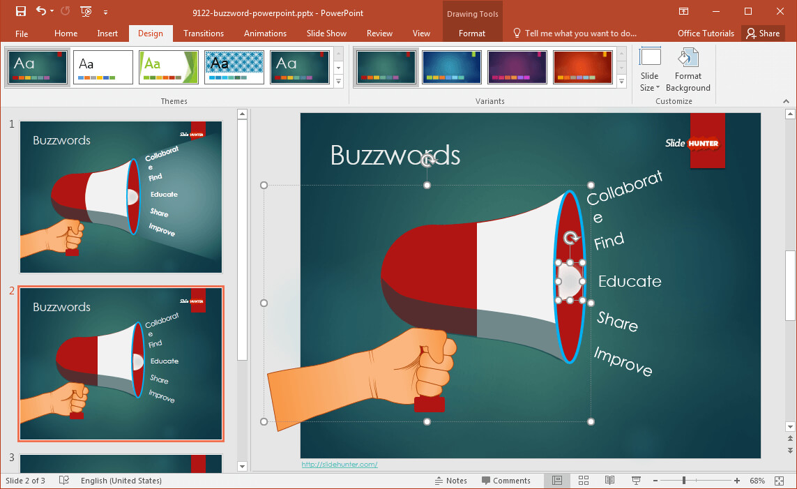 Free Buzzword Powerpoint Template In Change Template In Powerpoint