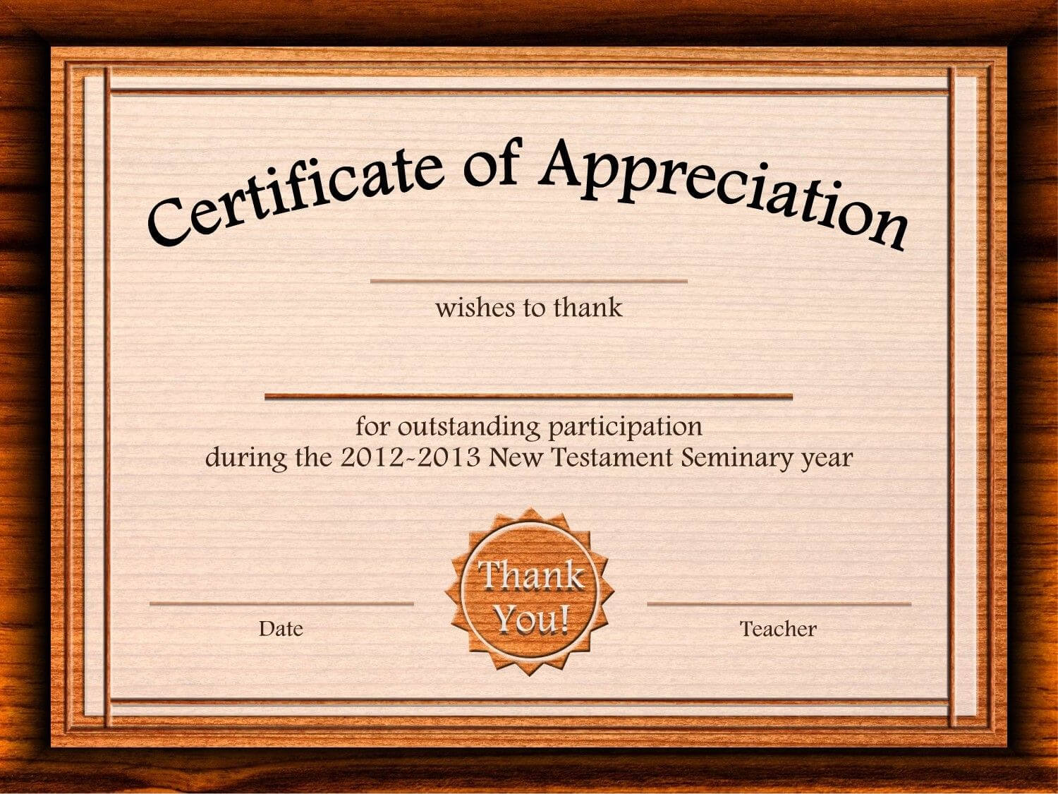Free Certificate Of Appreciation Templates For Word In Free Funny Certificate Templates For Word