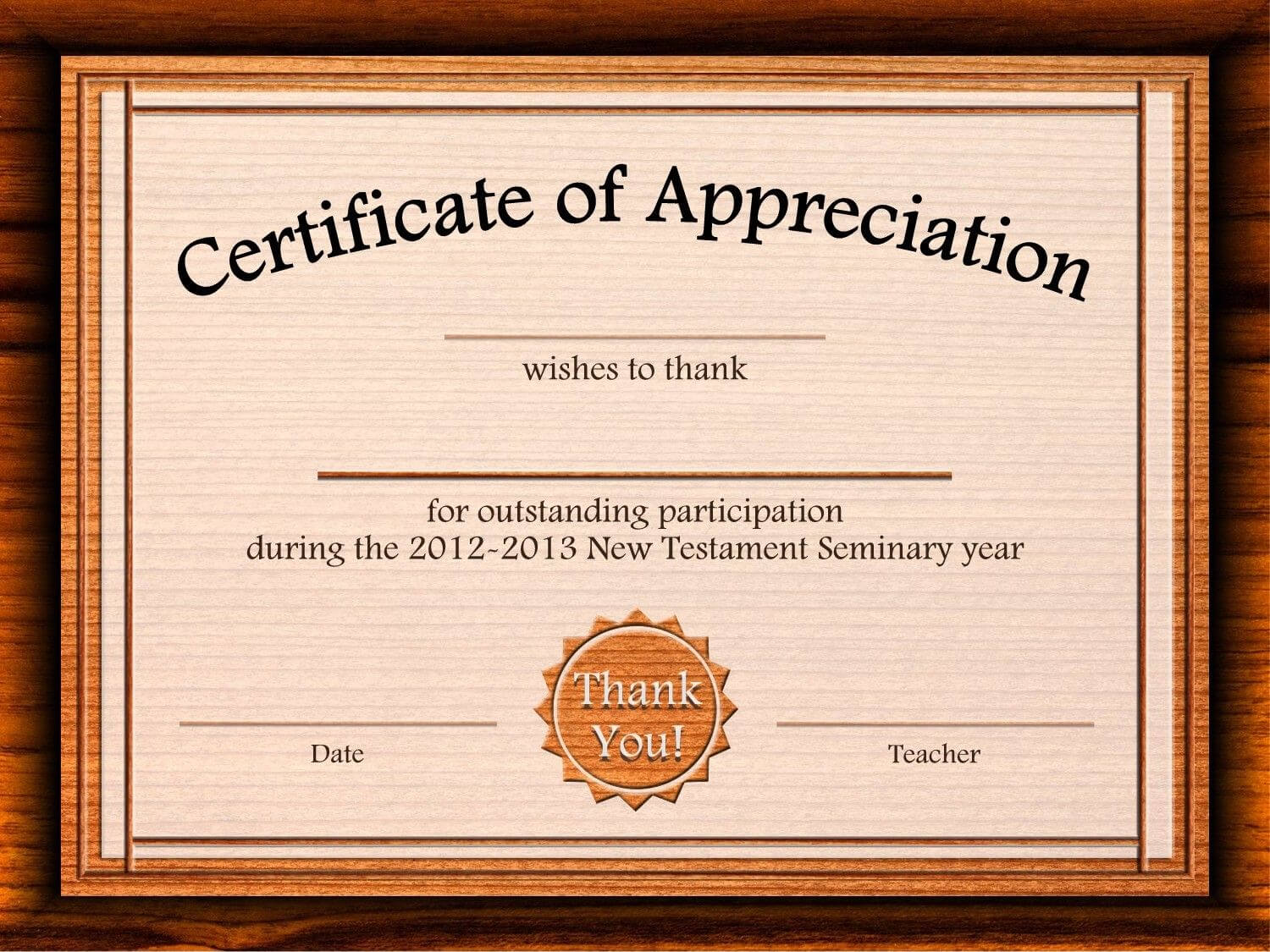 Free Certificate Of Appreciation Templates For Word Regarding Free Funny Award Certificate Templates For Word