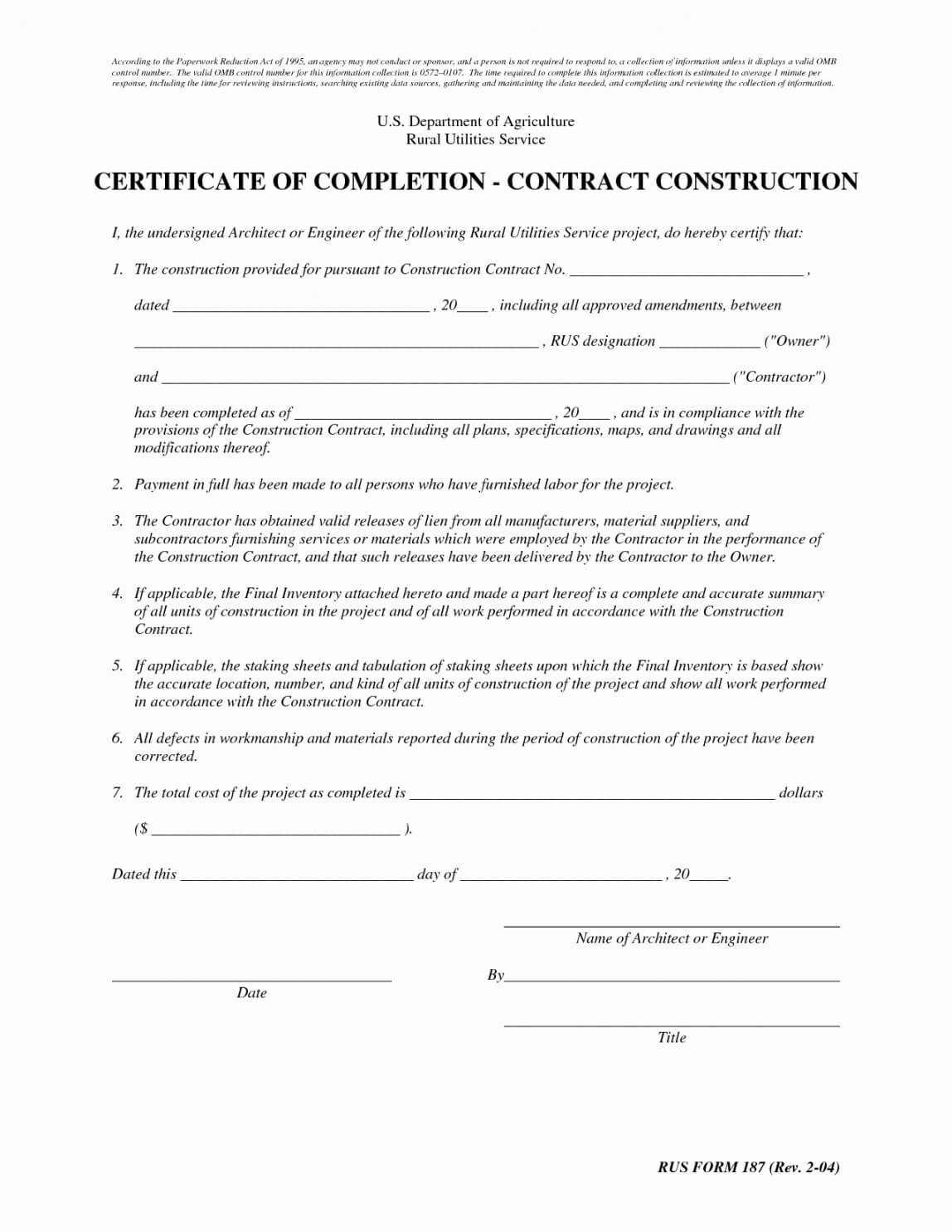 Free Certificate Of Completion Template Construction Design Inside Certificate Of Completion Construction Templates