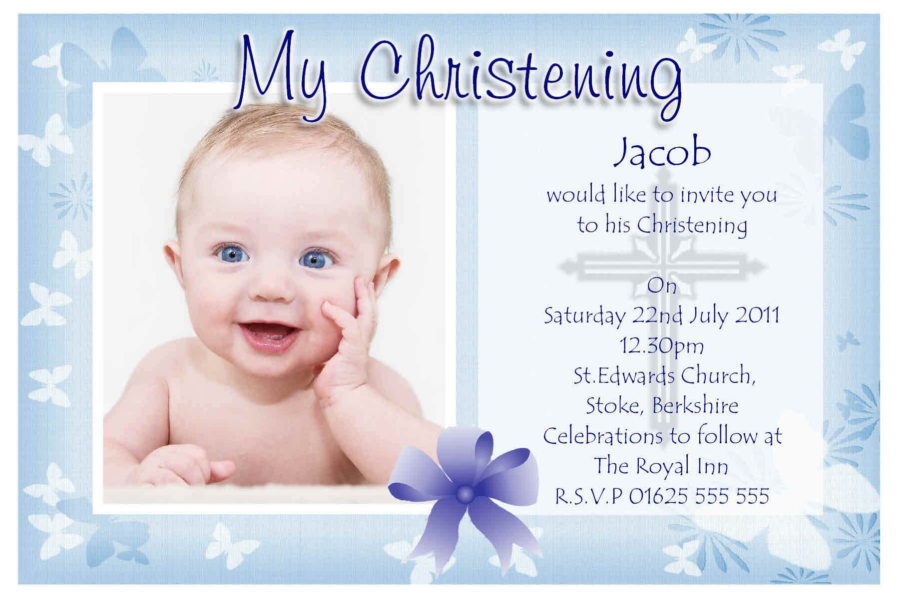 Free Christening Invitation Templates | Baptism Invitation Regarding Baptism Invitation Card Template