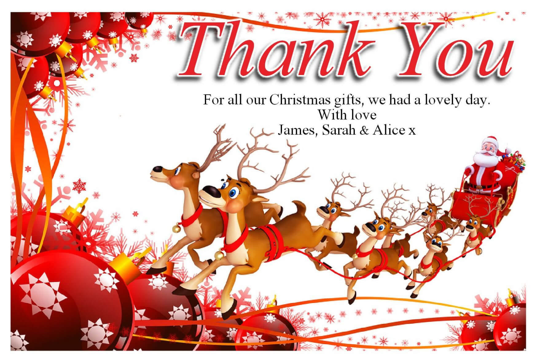 Free Christmas Thank You Cards Free – Supportive Guru Throughout Christmas Thank You Card Templates Free