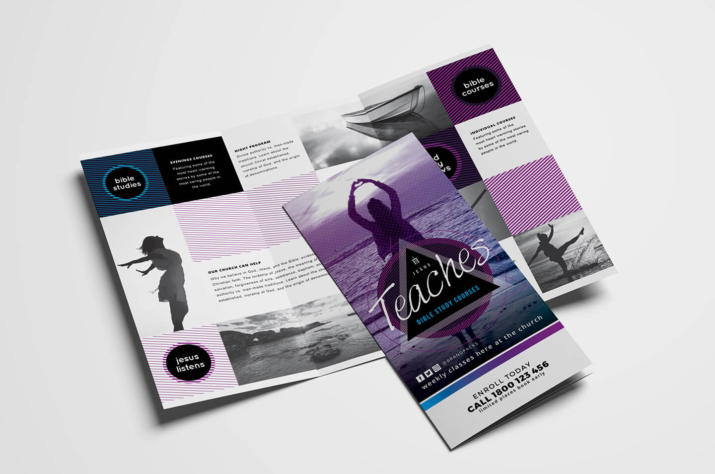 Free Church Templates – Photoshop Psd & Illustrator Ai Inside Brochure Template Illustrator Free Download