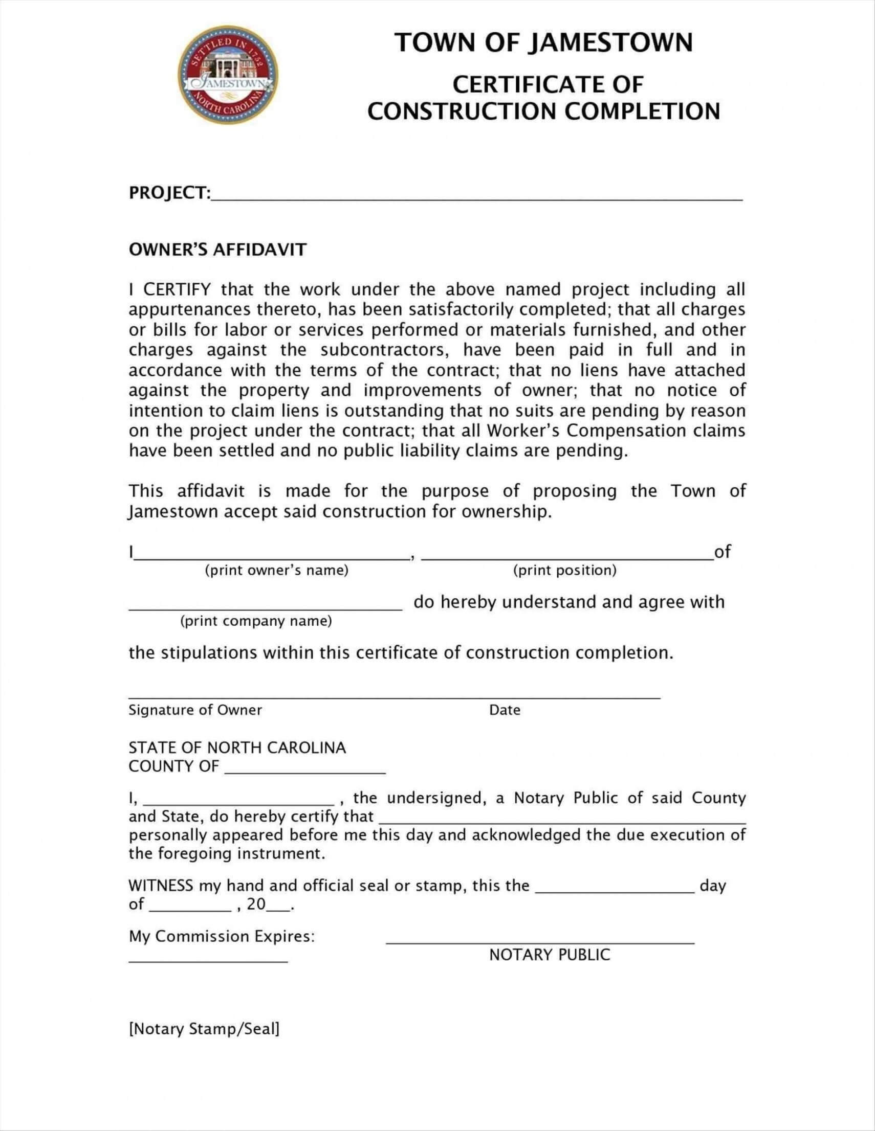 Free Completion Certificate Template Radiodignidad Pertaining To Certificate Of Completion Template Construction