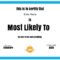 Free Customizable "most Likely To Awards" Intended For Superlative Certificate Template